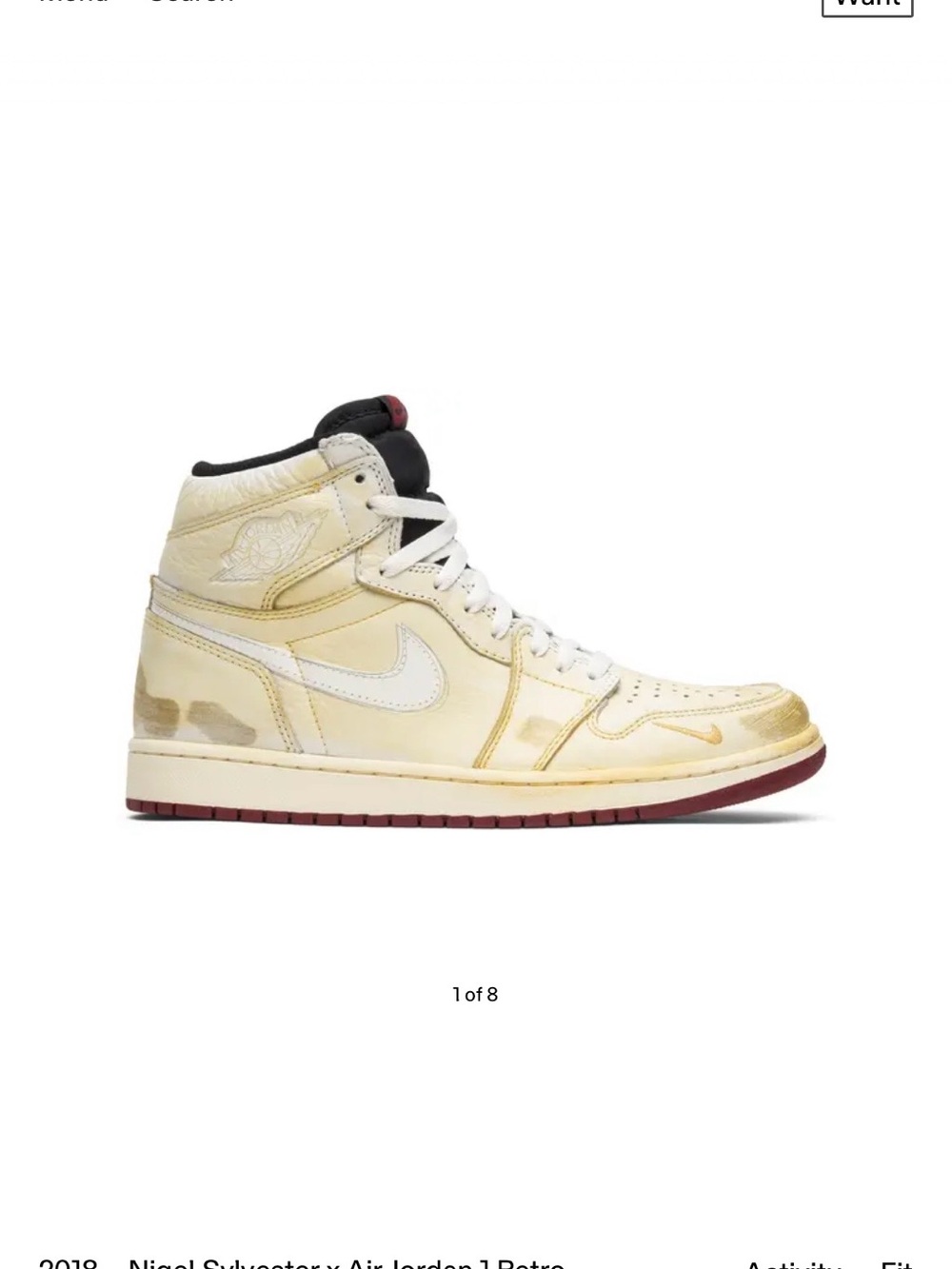 Nike Air Jordan 1 High - Cream, White & Burgundy